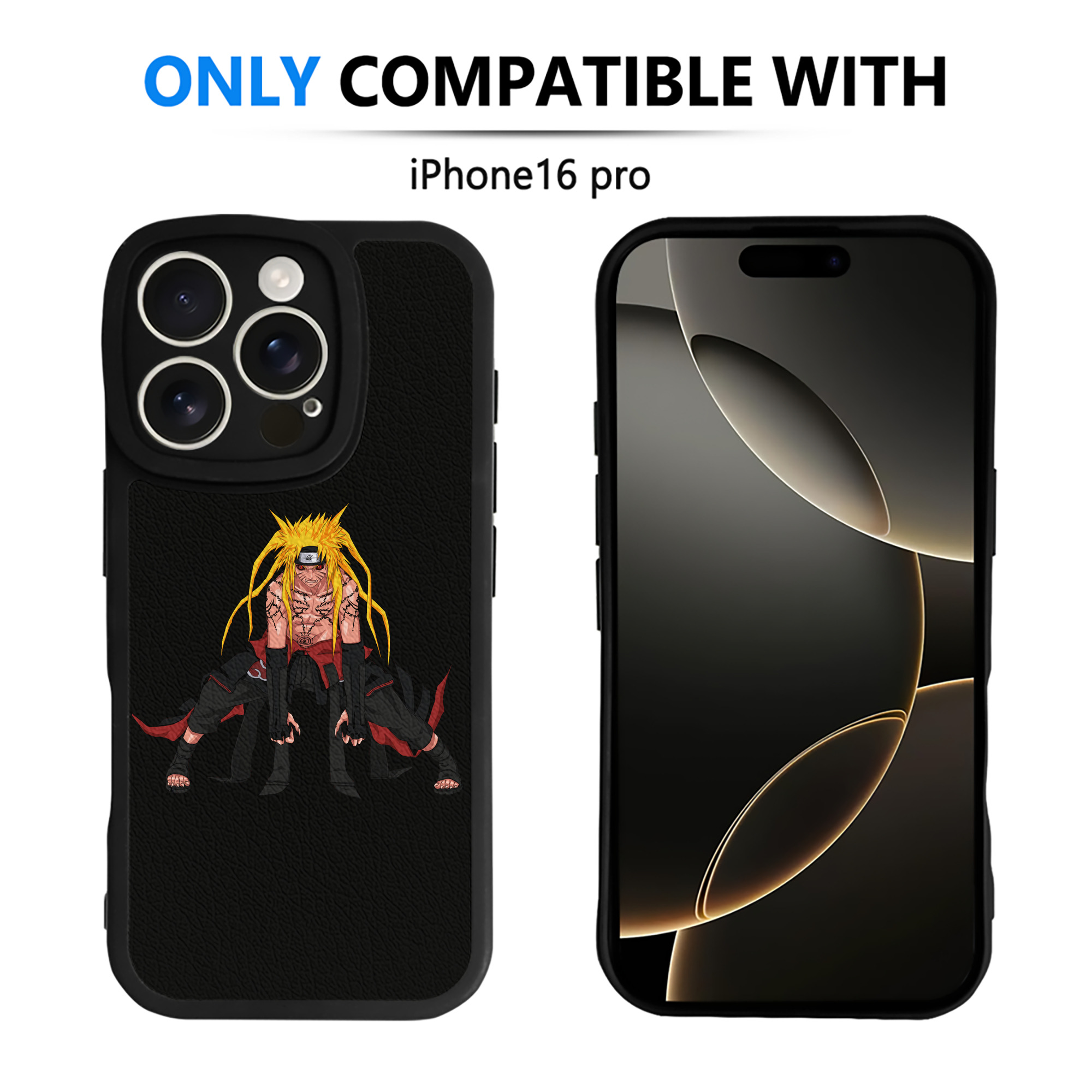 （画像用） NARUTO -ナルト- うずまき ナルト Uzumaki Naruto 【iPhone 16シリーズ対応】シリコンスマホケース（レザー調） 材質：シリコン